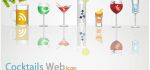 وکتور رندها و لوگوهاي معروف اينترنت cocktails web icon